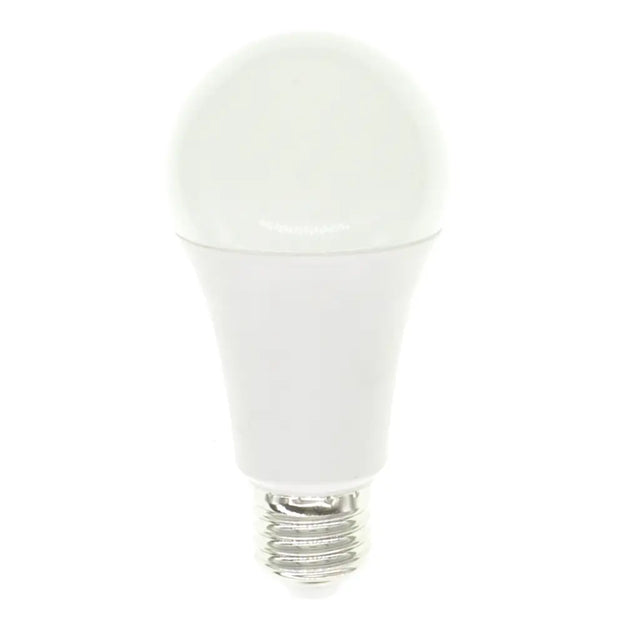 White LED light bulb on a white background