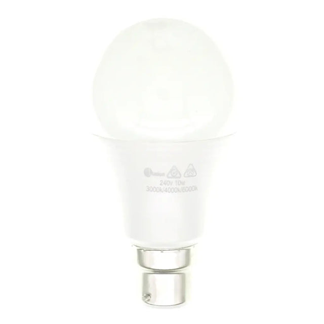 Clear light bulb on a white background