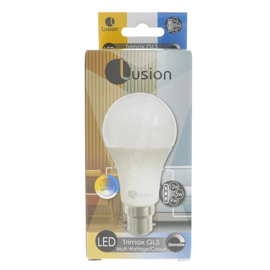 Lusion GLS Trimax Multi Wattage/Colour LED Light Bulb B22 240V 20681