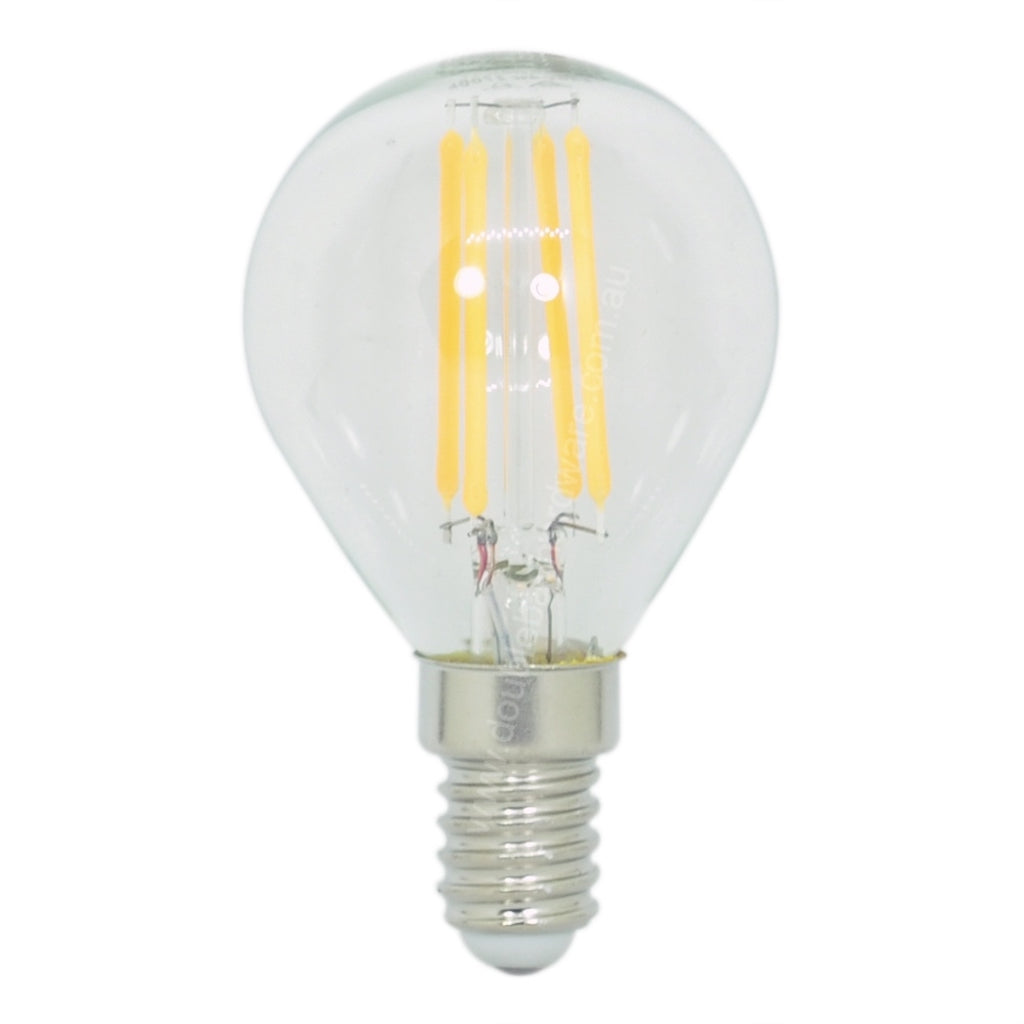 Lusion Fancy Round Filament LED Light Bulb E14 240V 4W W/W 20230
