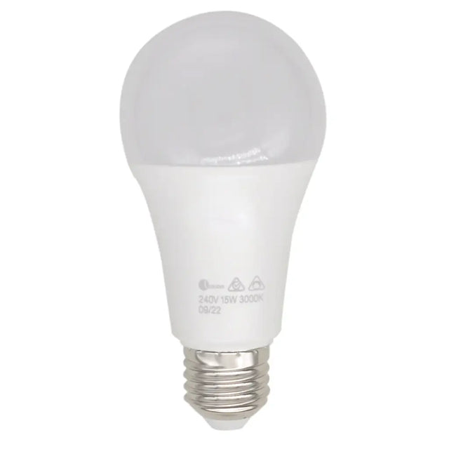 White LED light bulb on a white background