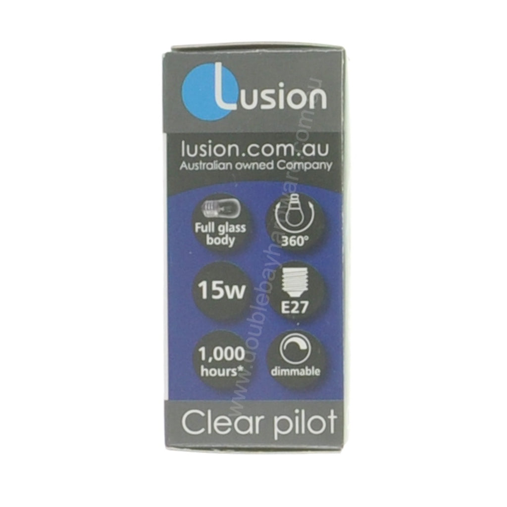Lusion Pilot Incandescent Light Bulb E27 240V 15W Clear 45003