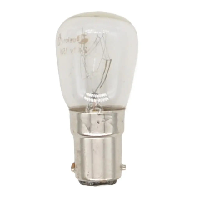Clear light bulb on a white background