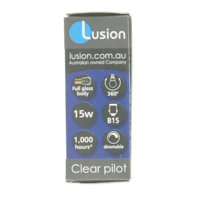 Lusion packaging with product details on a white background