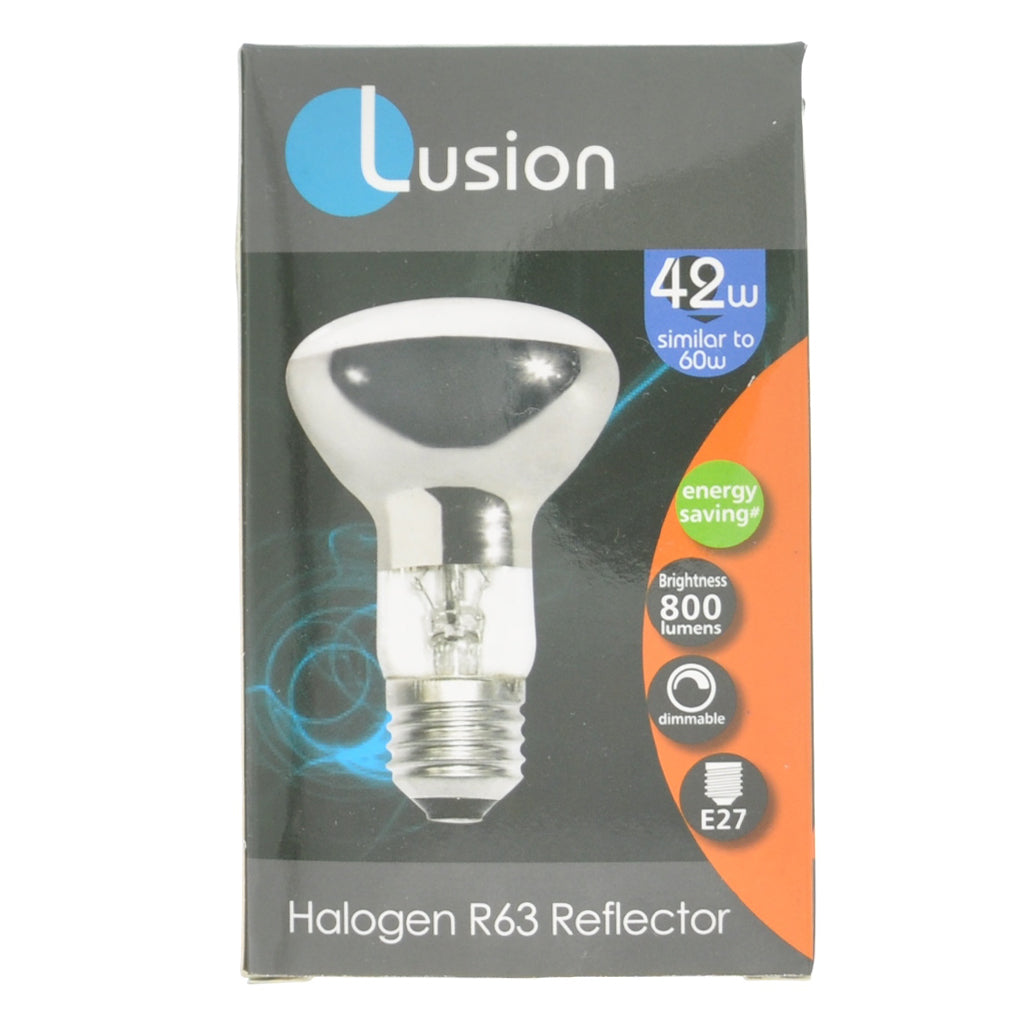 Lusion R63 Reflector Halogen Light Bulb E27 240V 42W 30702