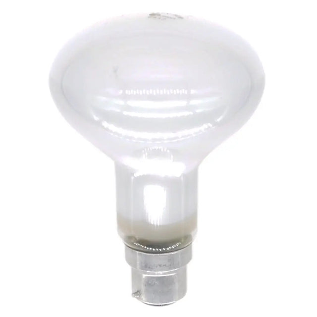 Clear light bulb on a white background