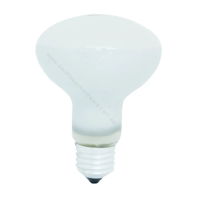 White light bulb on a white background