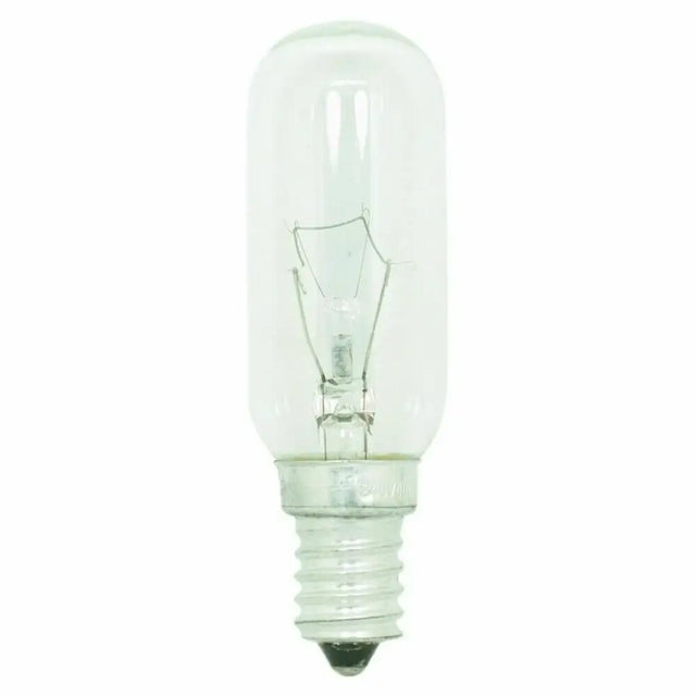 Clear light bulb on a white background