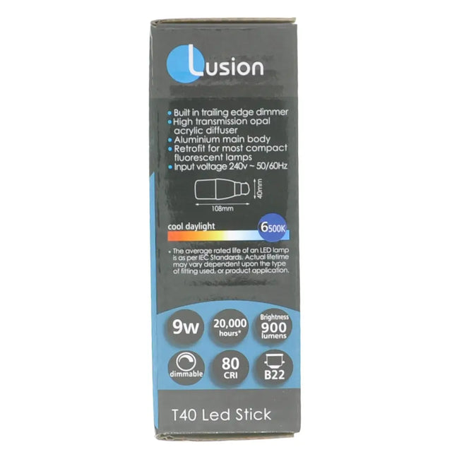 Lusion T40 LED stick packaging on a white background