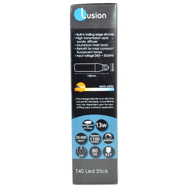 Lusion T40 LED stick packaging on a white background