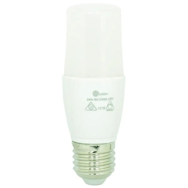LED light bulb on a white background