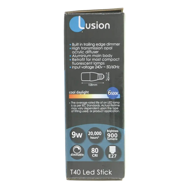 Lusion T40 LED stick packaging on a white background