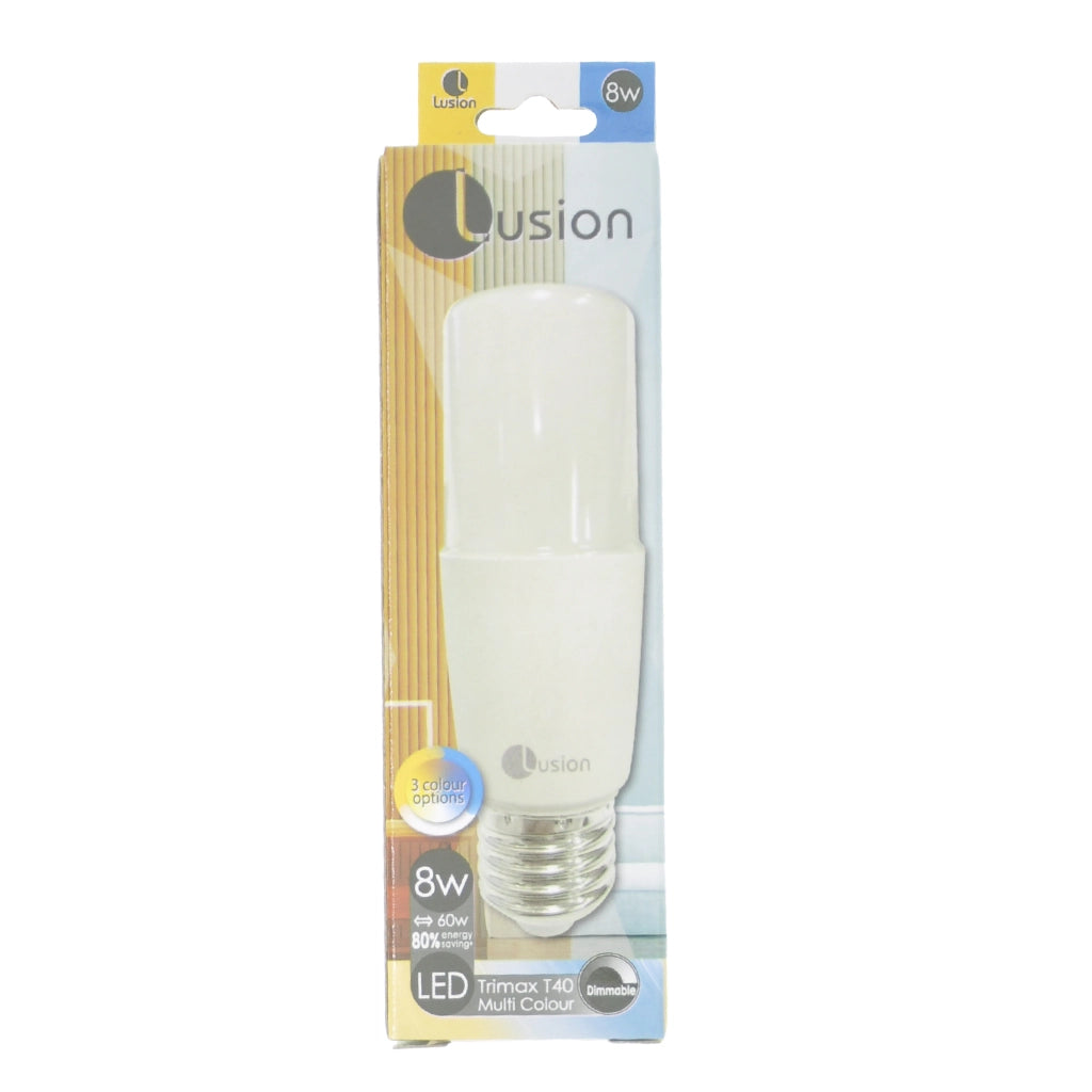 Lusion T40 Multi Colour LED Stick Light Bulb E27 240V 8W 21050