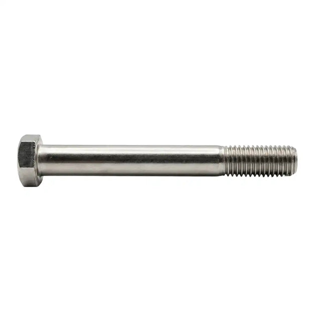 Metal bolt on a white background