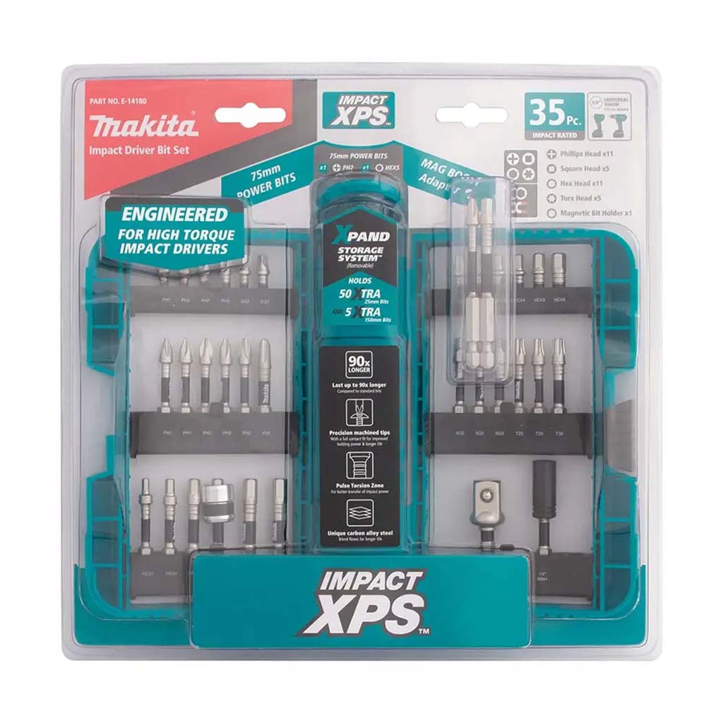 Makita Impact XPS 20 50 75mm Screwdriver Bit Set 35Pcs