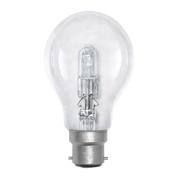 Clear light bulb on a white background