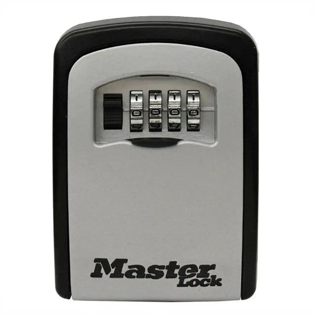 Master Lock key storage unit with a combination lock on a white background