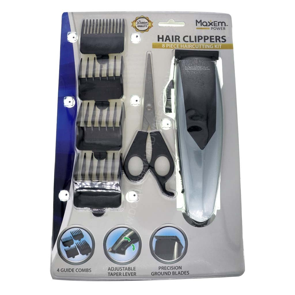 MaxEm 8 in 1 Electronic Hair Clippers Hair Cutting Kit ELS-0415