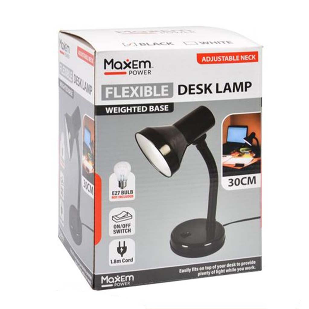 adjustable neck black desk lamp