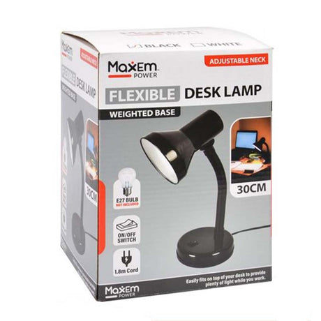adjustable neck black desk lamp