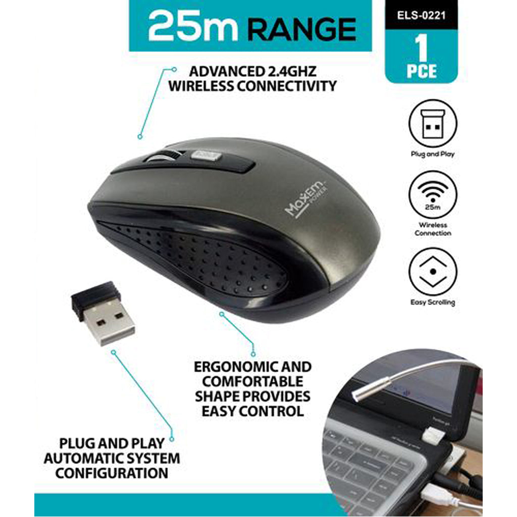 MAXEM Wireless Optical Mouse ELS-0221
