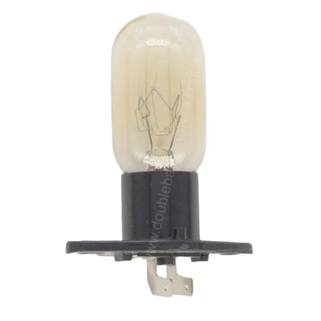 Vintage-style light bulb with a clear glass cover on a white background