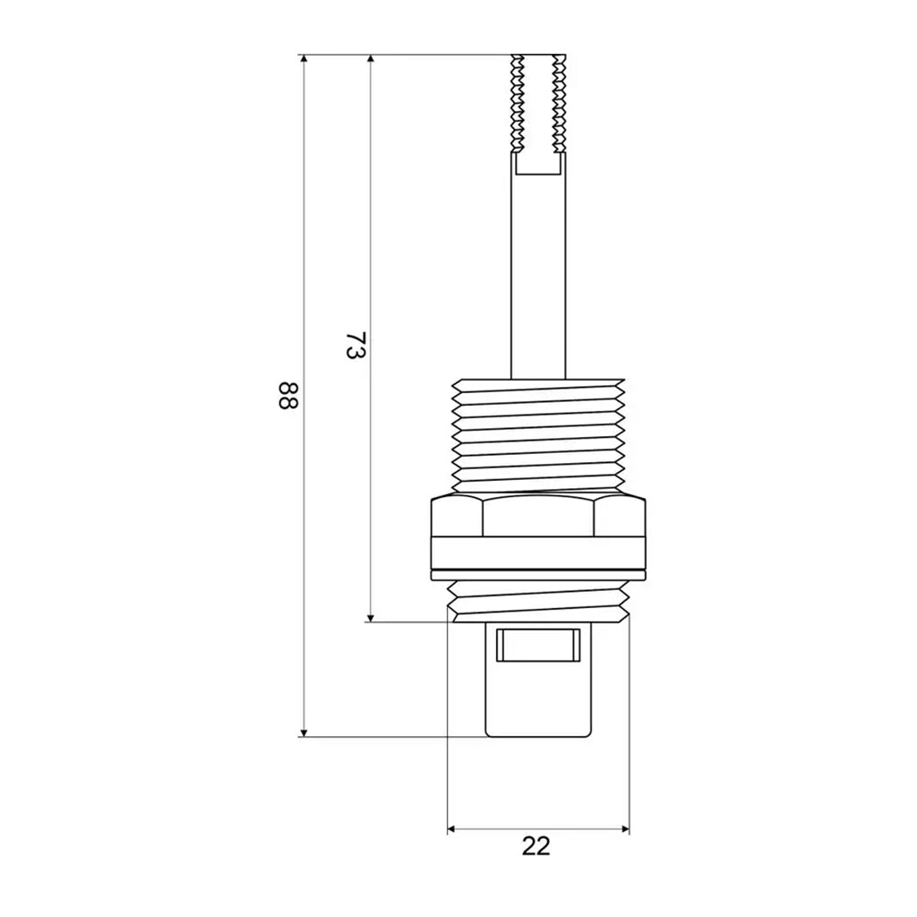 Mildon 1/2 Turn Clockwise Ceramic Disc Basin Spindle Chrome 11900BC