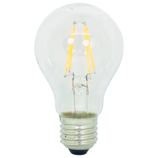 Clear light bulb on a white background