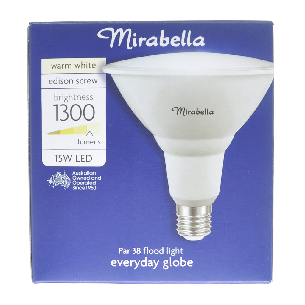 Mirabella PAR38 Reflect LED Light Bulb E27 240V 15W W/W