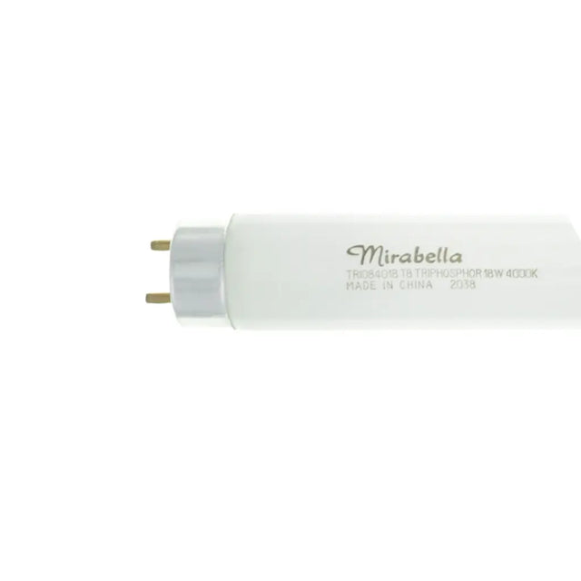 Mirabella fluorescent tube light on a white background