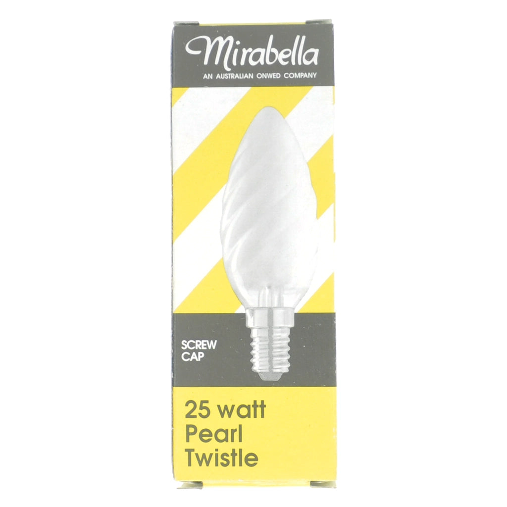 Mirabella Twisted Candle Incandescent Light Bulb E14 240V 25W Pearl