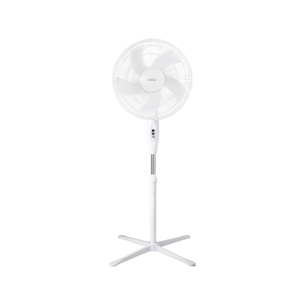 Mistral White Pedestal Fan 40cm