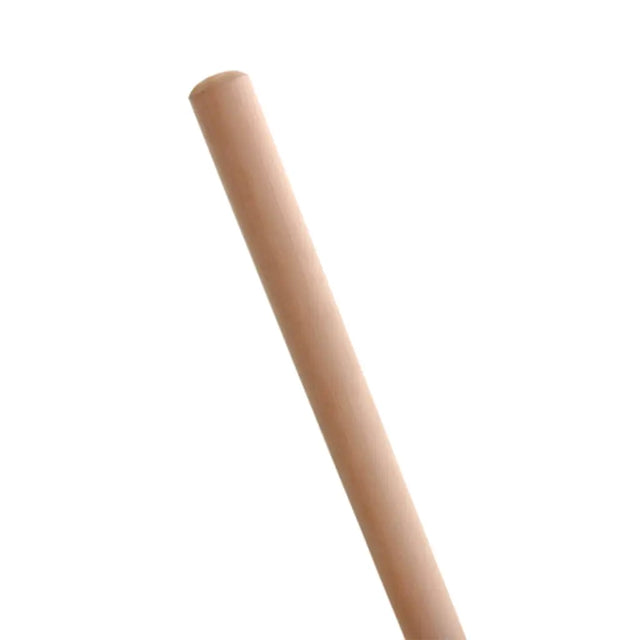 Wooden rolling pin on a white background