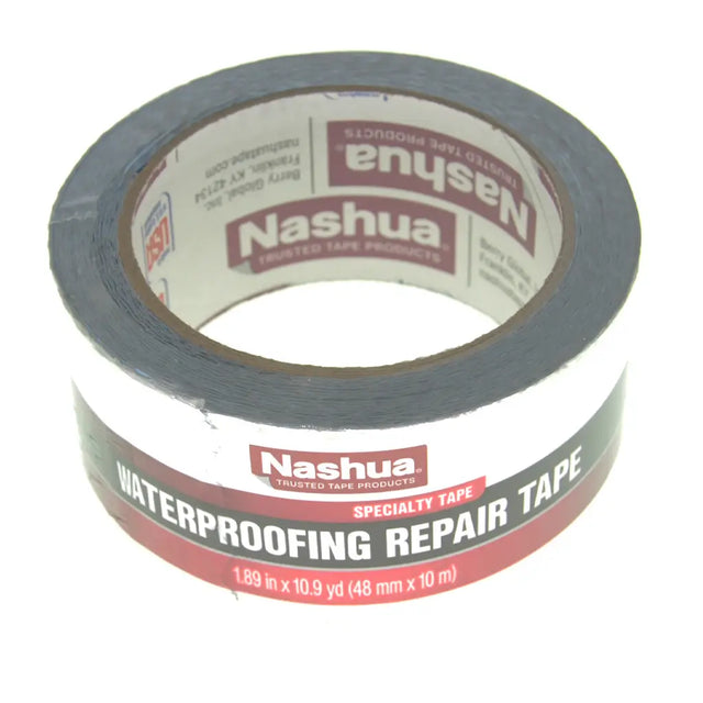 Roll of Nashua waterproofing repair tape on a white background
