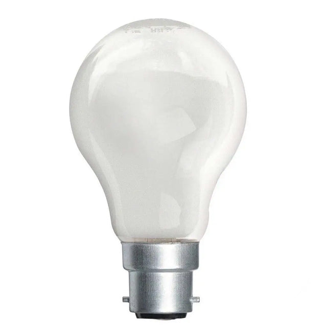 Clear light bulb on a white background