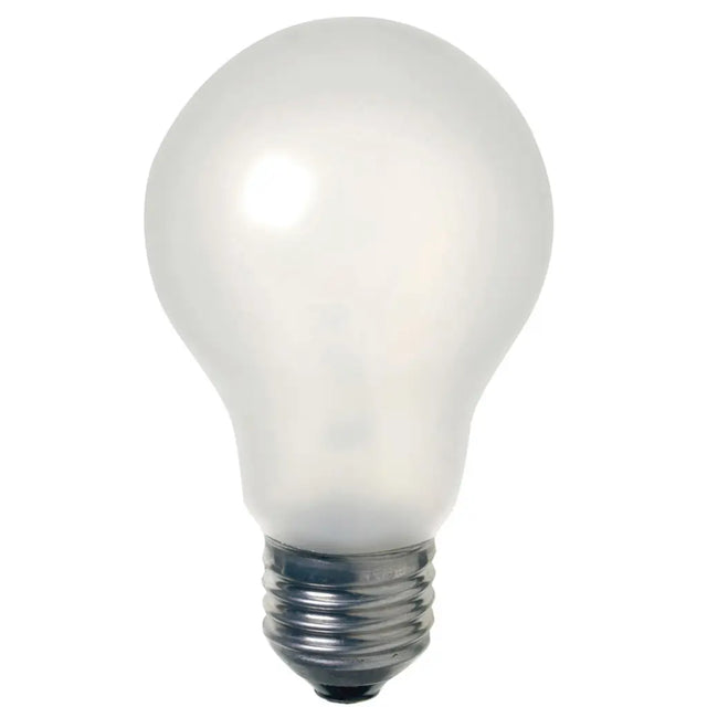 White light bulb on a white background