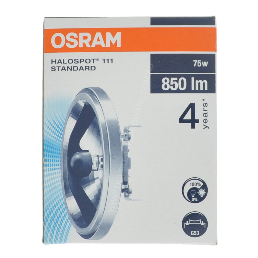 OSRAM HALOSPOT 111 Halogen Light Bulb AR111 G53 12V 75W 24° 41840FL