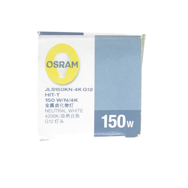 OSRAM light bulb packaging with specifications on a white background