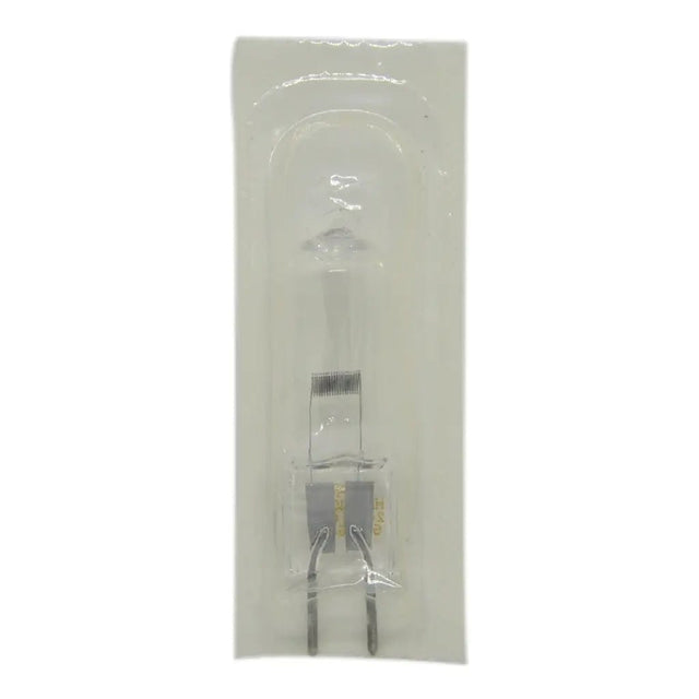 Clear plastic packaging with a small object inside on a white background