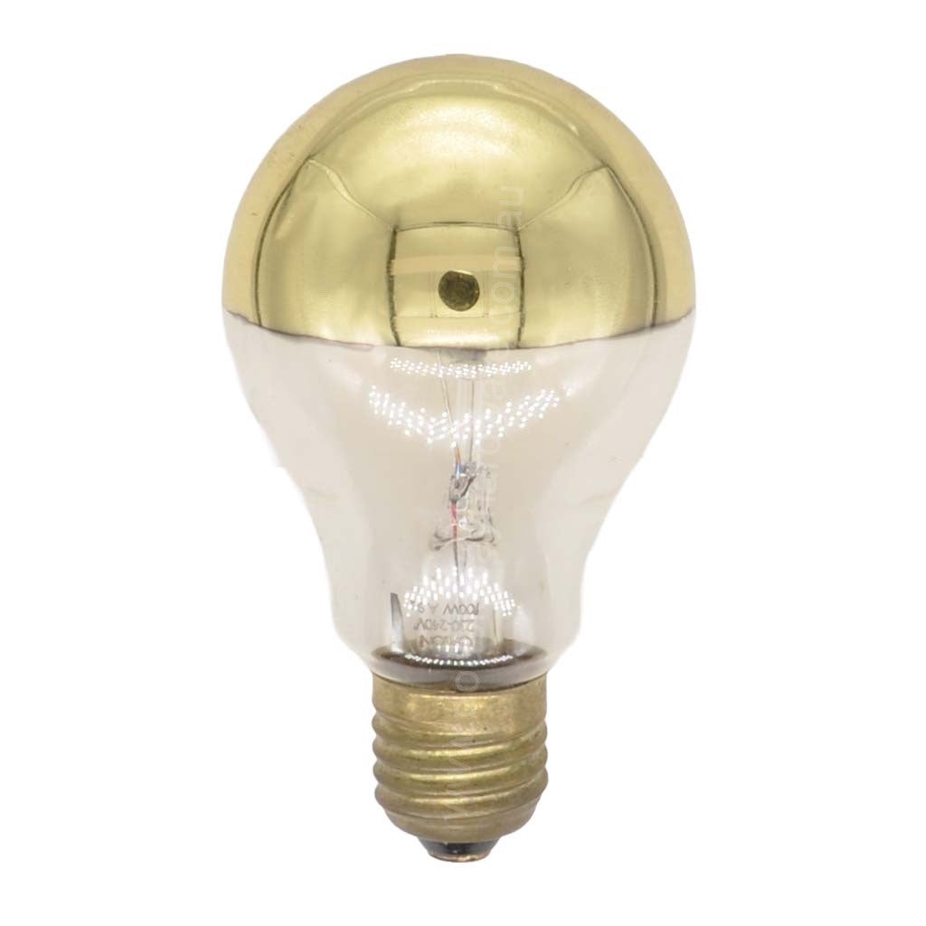 Orion GLS Crown Gold Top Incandescent Light Bulb E27 240V 100W Clear