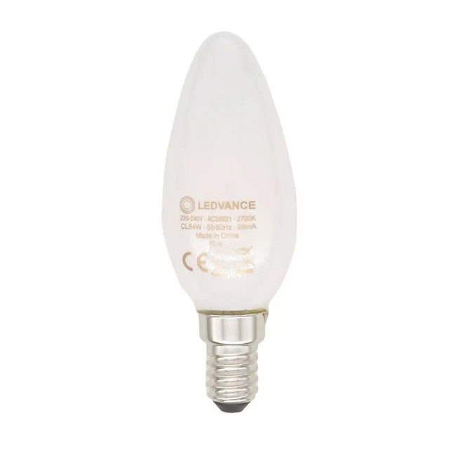 LED light bulb with LeDvance branding on a white background