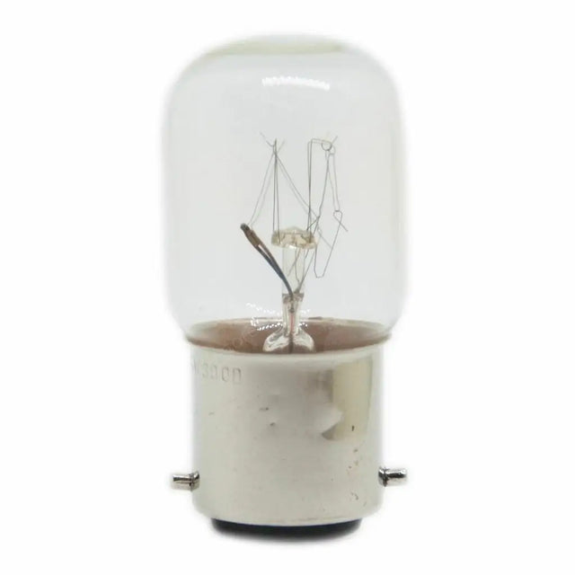 Clear light bulb on a white background