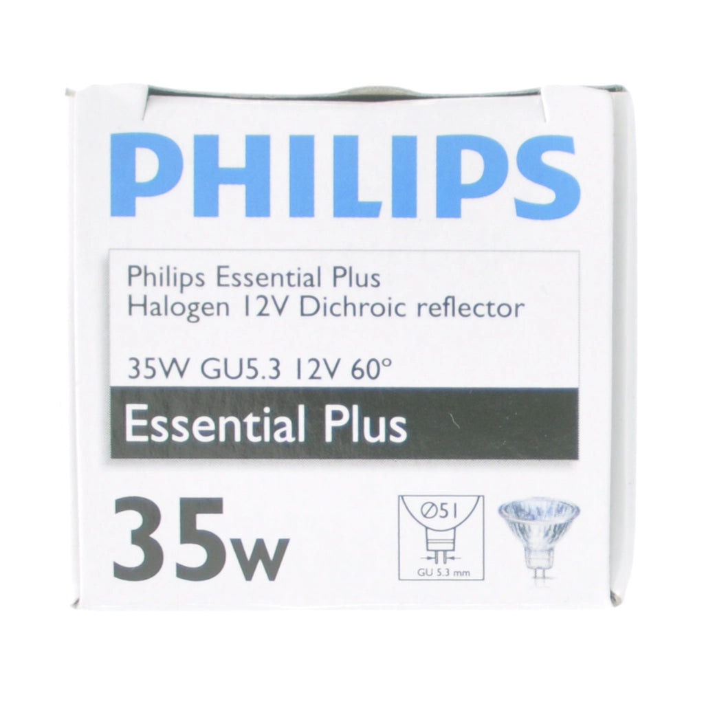 PHILIPS Essential Plus MR16 Halogen Light Bulb GU5.3 12V 35W 60°