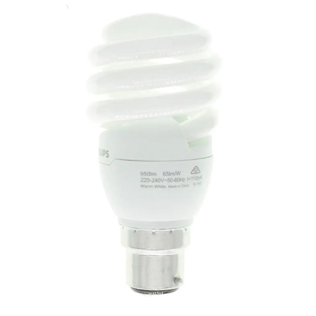 PHILIPS Tornado Spiral Energy Saving Light Bulb B22 240V 15W W/W