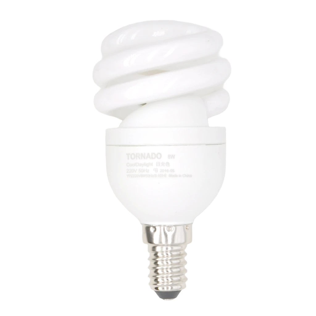 PHILIPS Tornado Spiral Energy Saving Light Bulb E14 240V 8W C/DL