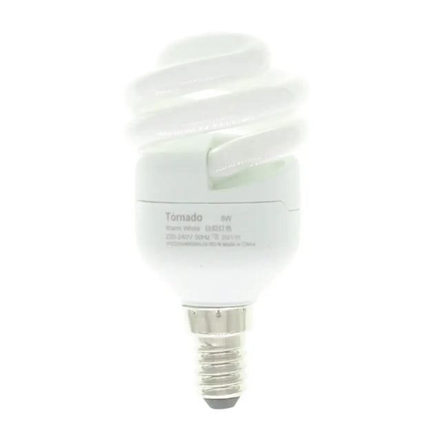 PHILIPS Tornado Spiral Energy Saving Light Bulb E14 240V 8W W/W