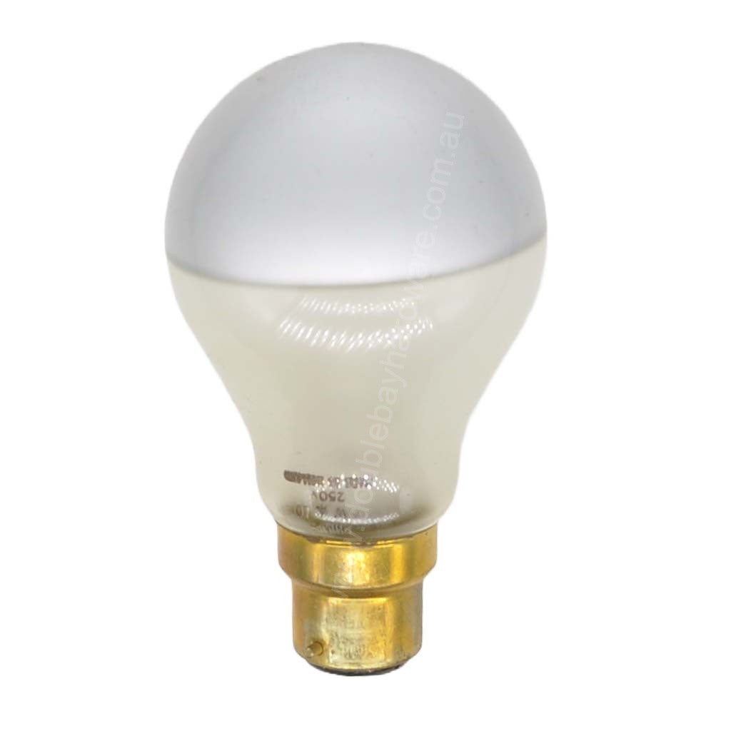 Philips Crown Silver Top Incandescent Light Bulb B22 240V 60W Frosted
