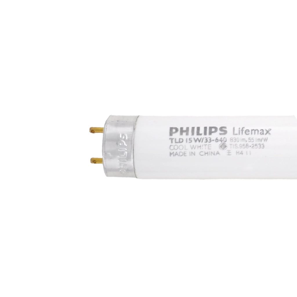 Philips Lifemax T8 Fluorescent Tube 15W Cool White 450mm TL-D 15W/33-640