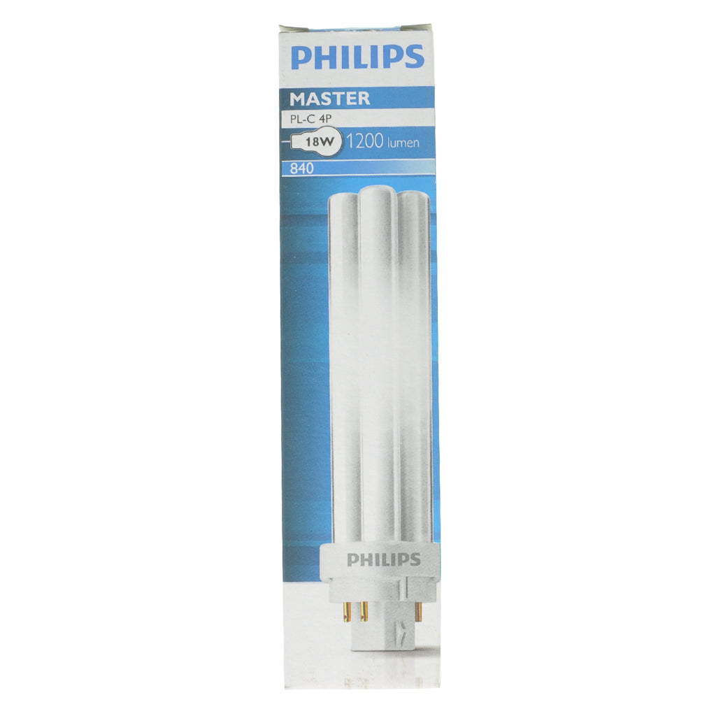 Philips PL-C 4Pins Compact Fluorescent Light Bulb G24q-2 18W/840/4P