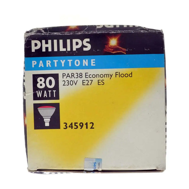 Philips PartyTone light bulb packaging on a white background